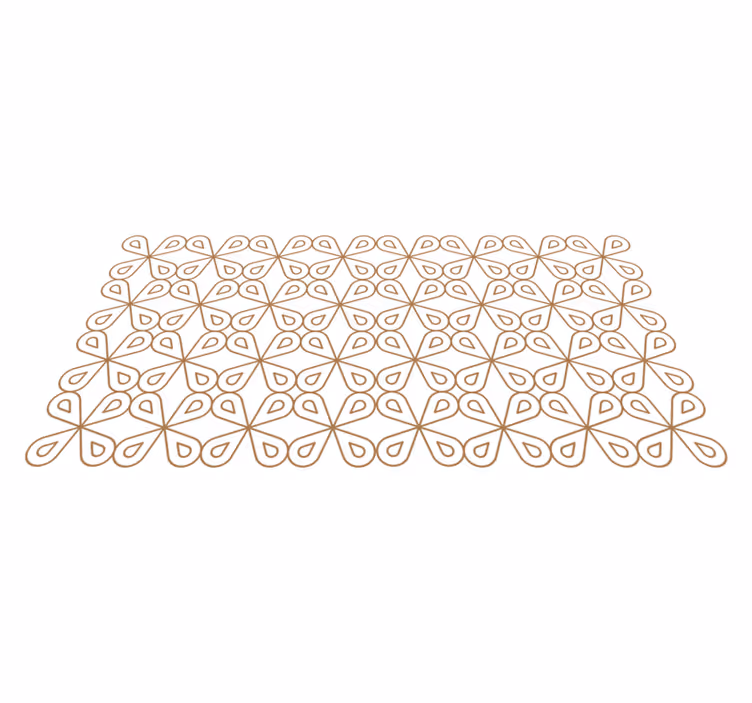 Tapis vinyle carreaux de ciment motif de feuille subtil - TenStickers