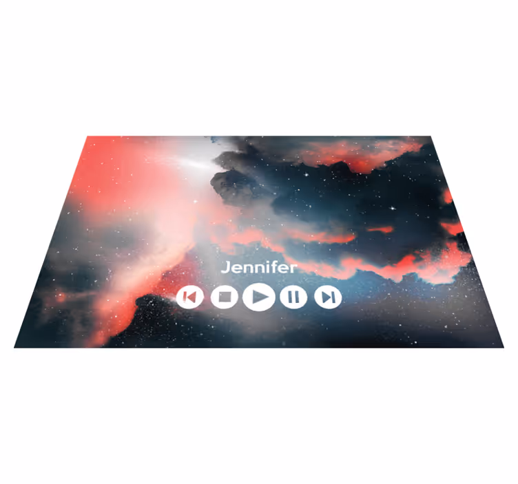 Tapis vinyle ado musique personnalisée de l'espace - TenStickers