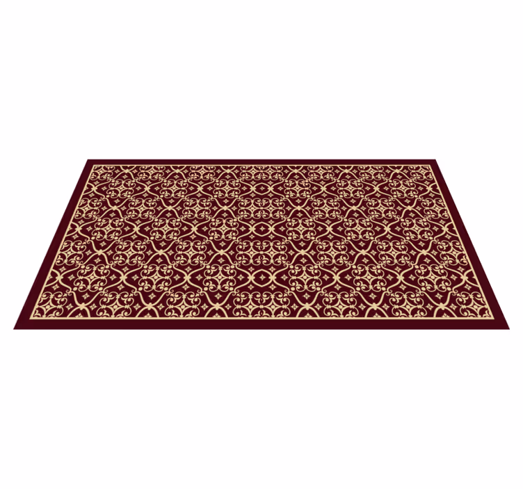 Tapis vinyle vintage motif rétro raffiné - TenStickers