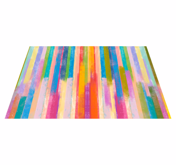 Tapis vinyle mosaique Traits multicolores - TenStickers