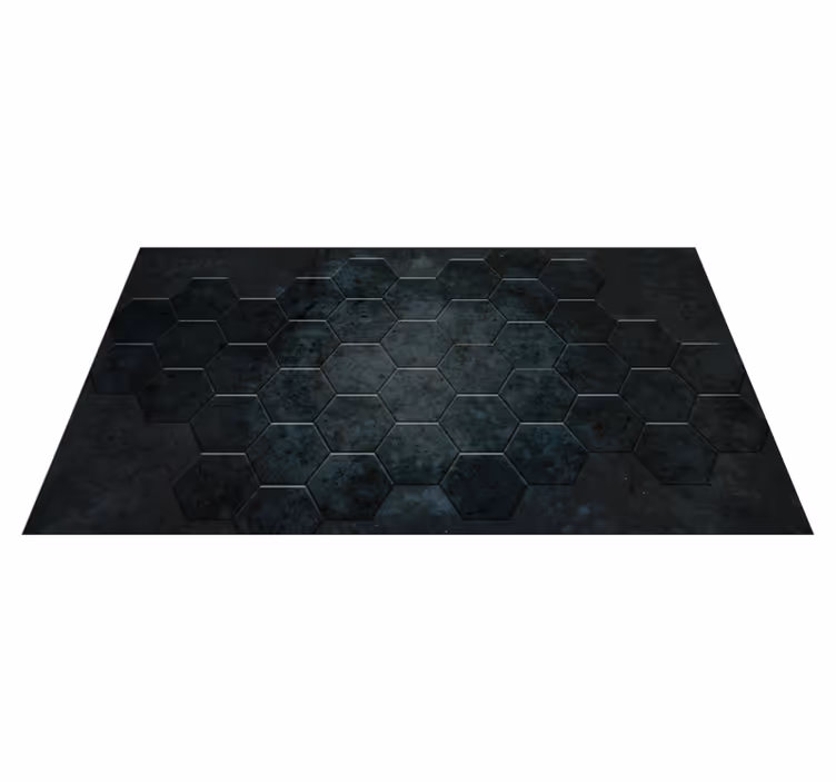 Tapis vinyle effet pierre Texture de béton hexagones - TenStickers