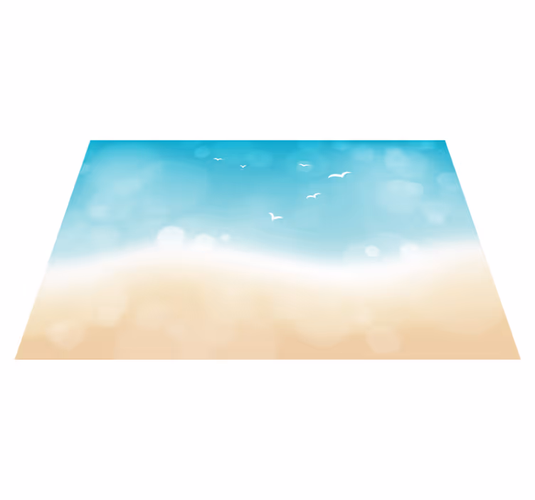 tapis vinyle salon Effet de plage - TenStickers