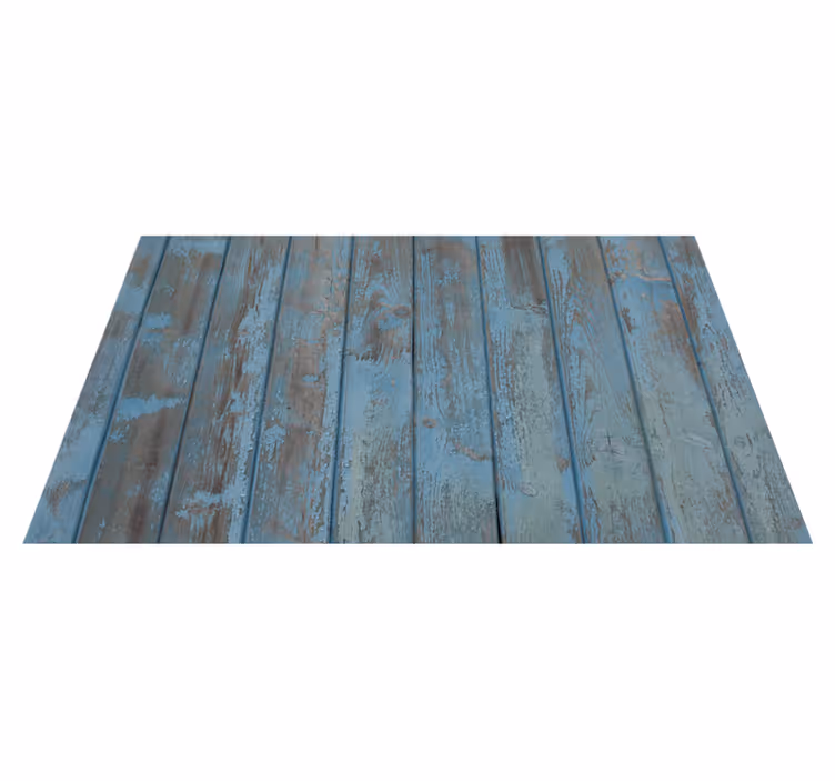 Tapis vinyle en bois Planches de bois bleues et grises - TenStickers