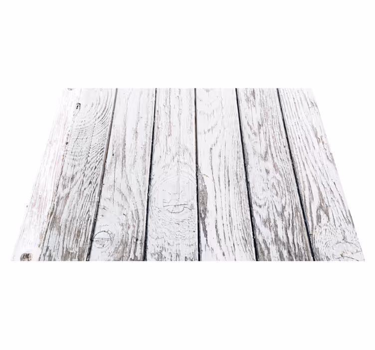 Tapis vinyle retro Bois vintage blanc - TenStickers