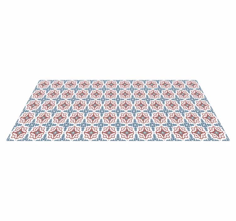 Tapis vinyle carreaux Tuiles en bleu - TenStickers