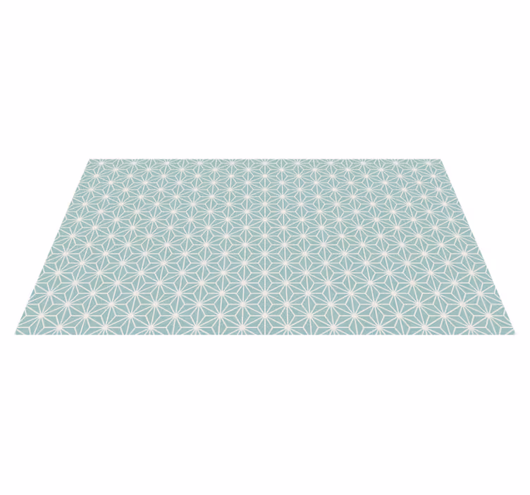 Tapis vinyle géométrique éclat d'étoile verte - TenStickers