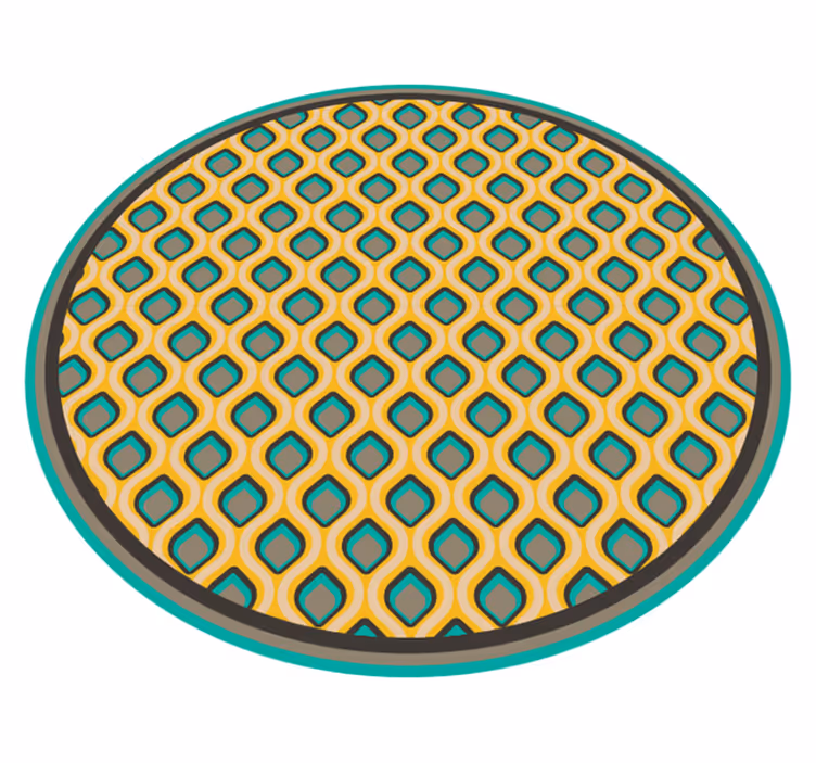 Tapis vinyle cuisine modèle mod du milieu du siècle - TenStickers