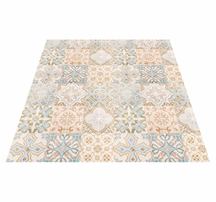 Tapis vinyle cuisine carreaux de ciment vintage espagnol - TenStickers