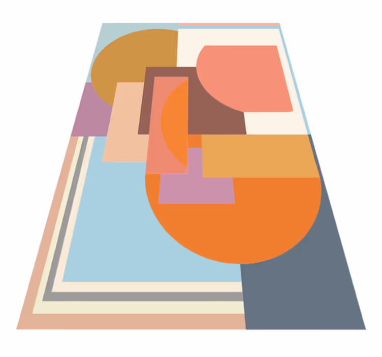 Tapis vinyle géométrique formes frappantes - TenStickers