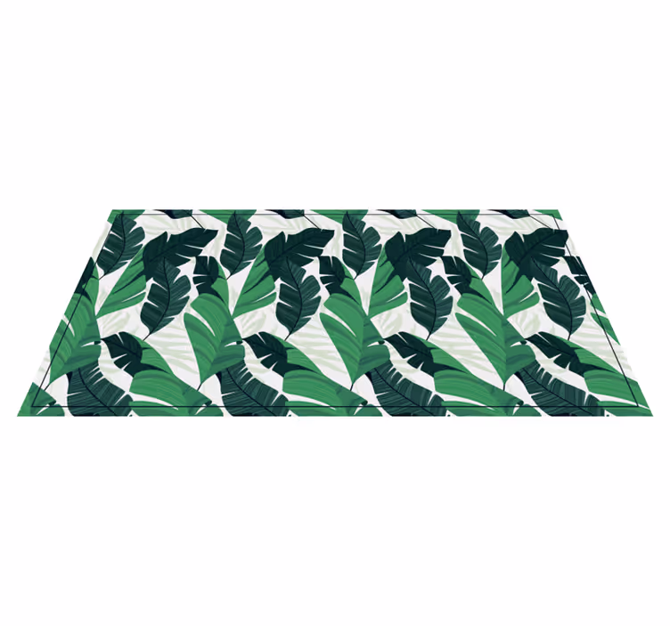 tapis vinyle salon Feuilles de bananier - TenStickers