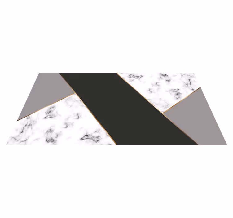 Tapis vinyle motif Marbre noir et gris - TenStickers