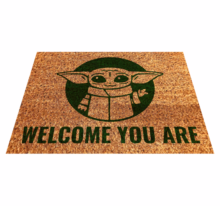Tapis vinyle entrée de bienvenue style alien et espace - TenStickers