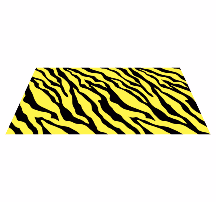 Tapis vinyle animal imprimé zèbre jaune - TenStickers