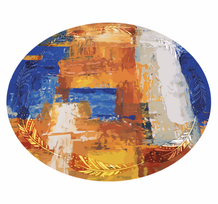 Tapis vinyle moderne Tapis en détresse abstraite boho - TenStickers