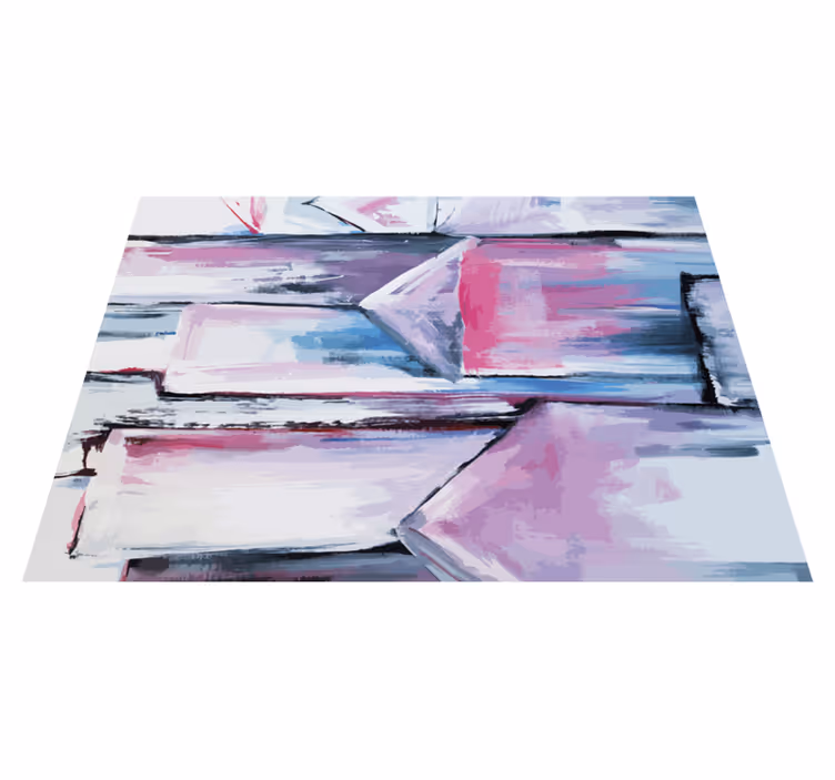 Tapis vinyle textures couches de couleurs abstraites - TenStickers