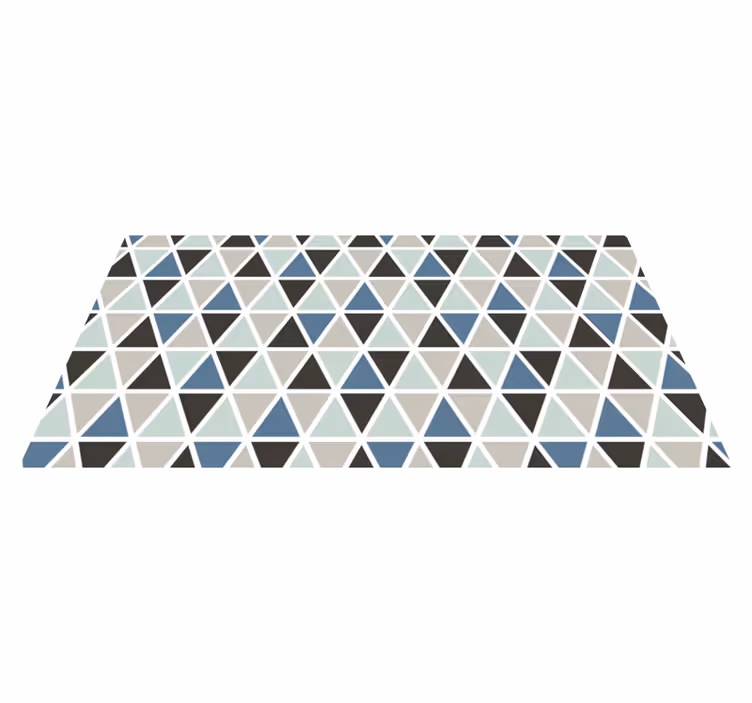 Tapis vinyle géométrique sections de couleur triangulaires - TenStickers