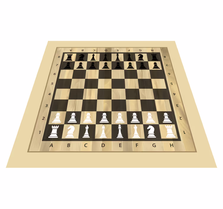 Tapis de jeu échiquier et pièces - TenStickers