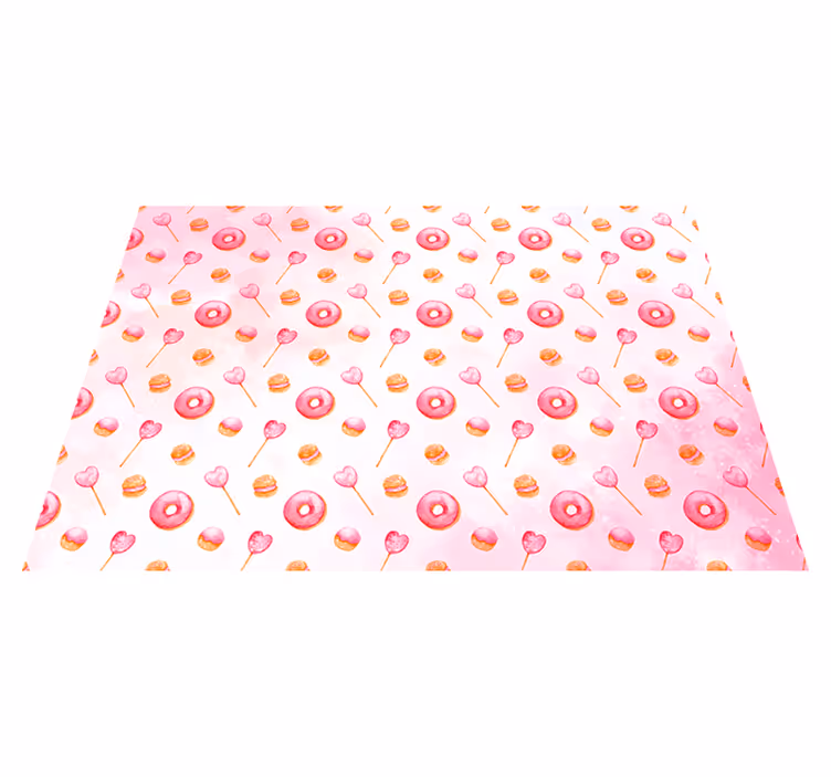 Tapis vinyle moderne Gâteau et sucette - TenStickers