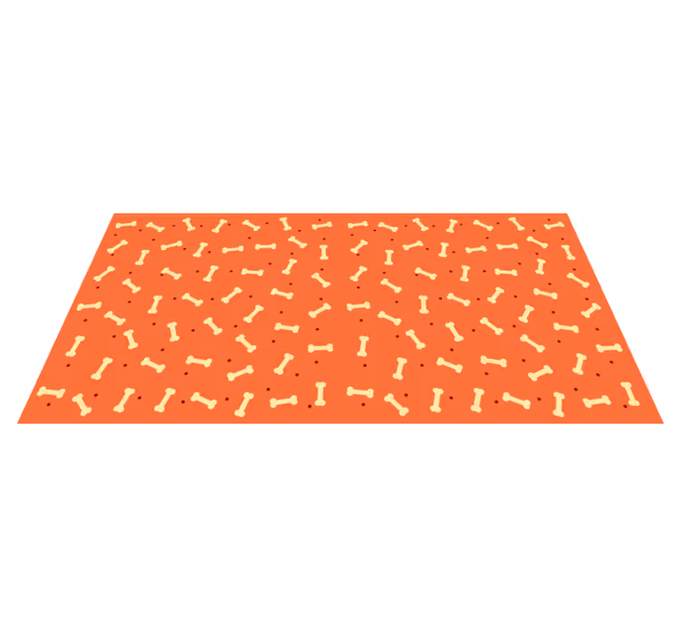 Tapis vinyle animal Os de chien jaune - TenStickers