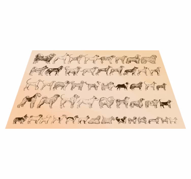 Tapis vinyle animal Tailles de chien - TenStickers