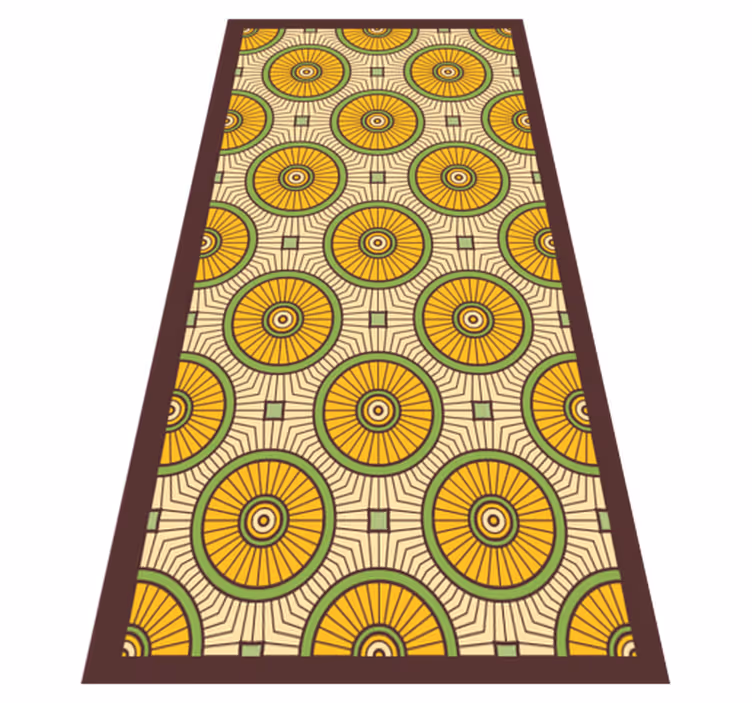 Tapis vinyle salon motif de rayonnement circulaire - TenStickers