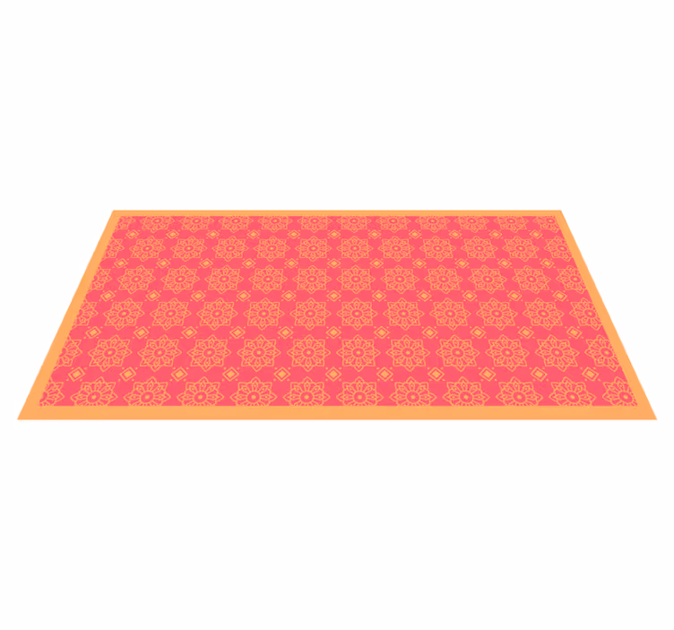 Tapis vinyle salon carreaux roses sophistiqués - TenStickers