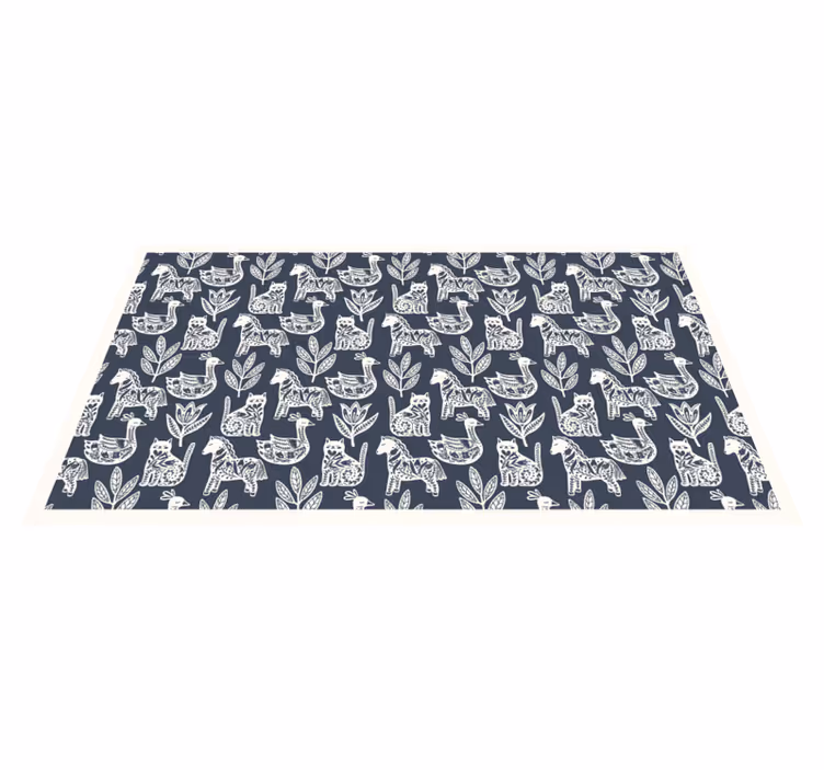 Tapis vinyle animal de délicieuses illustrations d'animaux - TenStickers