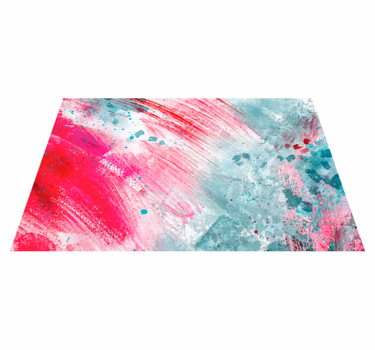 Tapis vinyle moderne éclaboussure colorée d'art moderne - TenStickers