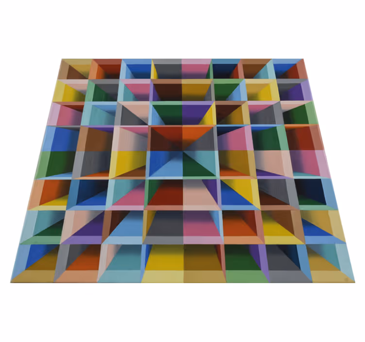 Tapis vinyle salon géométrie vivante - TenStickers