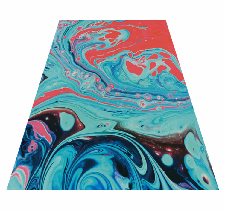 Tapis vinyle moderne Art moderne vagues colorées - TenStickers