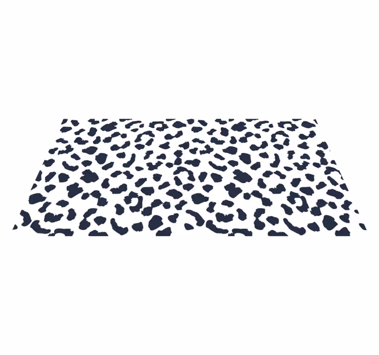 tapis vinyle salon Peau de léopard blanc - TenStickers