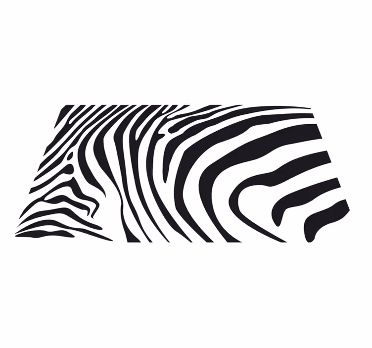 tapis vinyle salon Zèbre noir - TenStickers