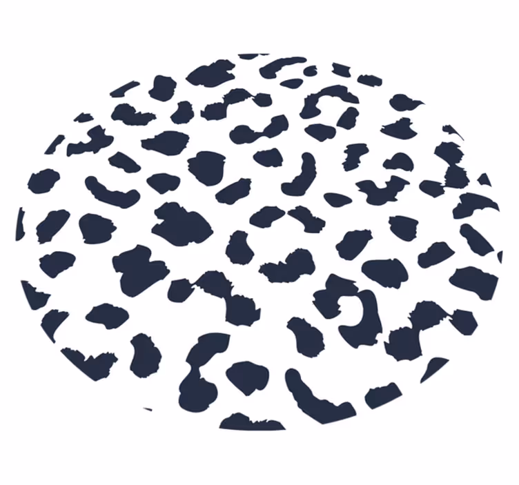 tapis vinyle salon Peau de léopard circulaire - TenStickers