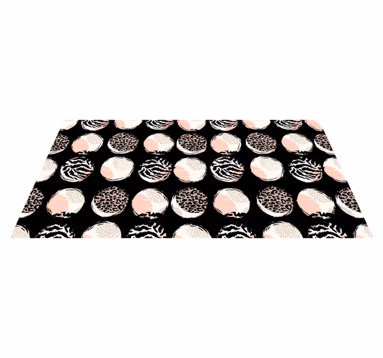 Tapis vinyle animal motifs de cercles audacieux - TenStickers