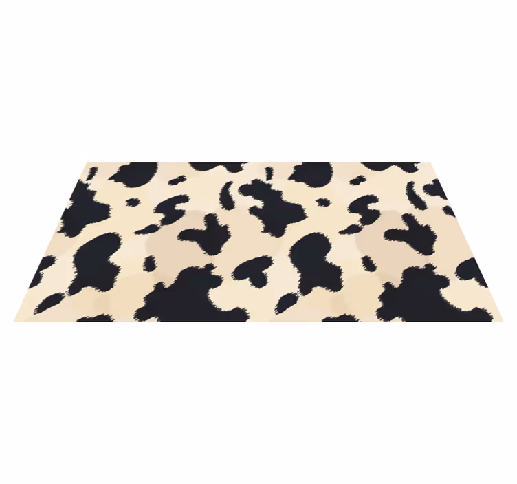 tapis vinyle salon Texture de vache blanche - TenStickers