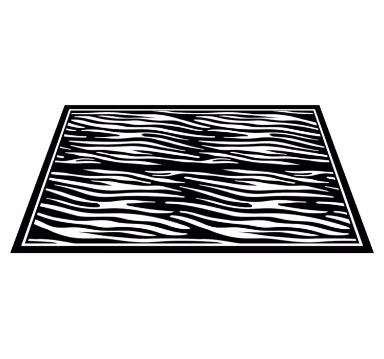 Tapis vinyle animal motif zébré frappant - TenStickers