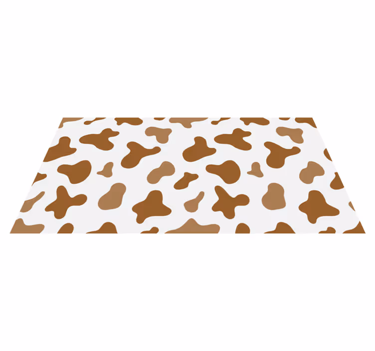 tapis vinyle salon Taches brunes de vache - TenStickers