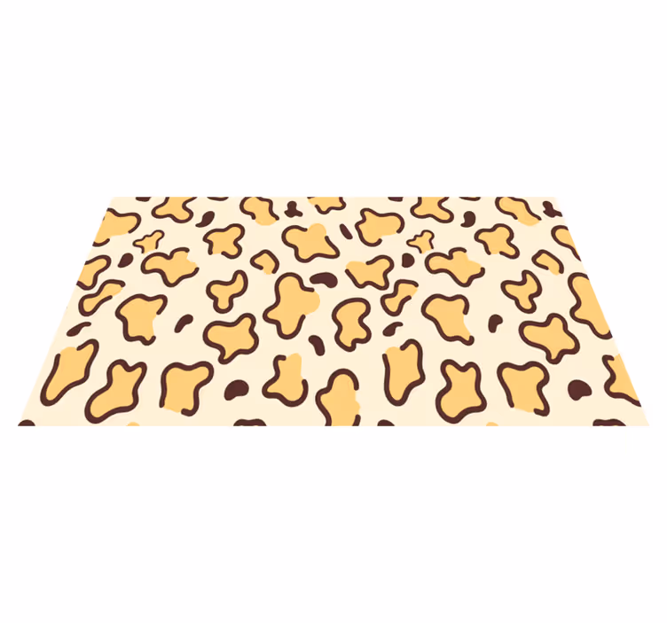 Tapis vinyle animal grandes formes de léopard - TenStickers