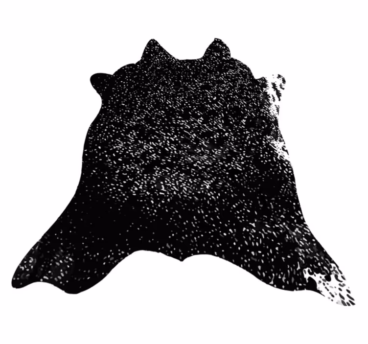 tapis vinyle salon Vache noire - TenStickers
