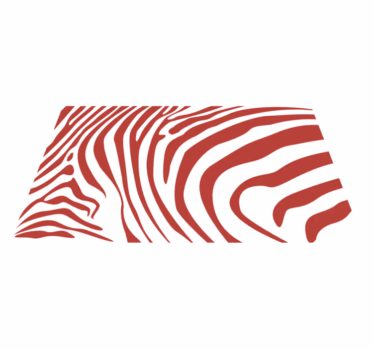 Tapis vinyle animal vagues rouges frappantes - TenStickers