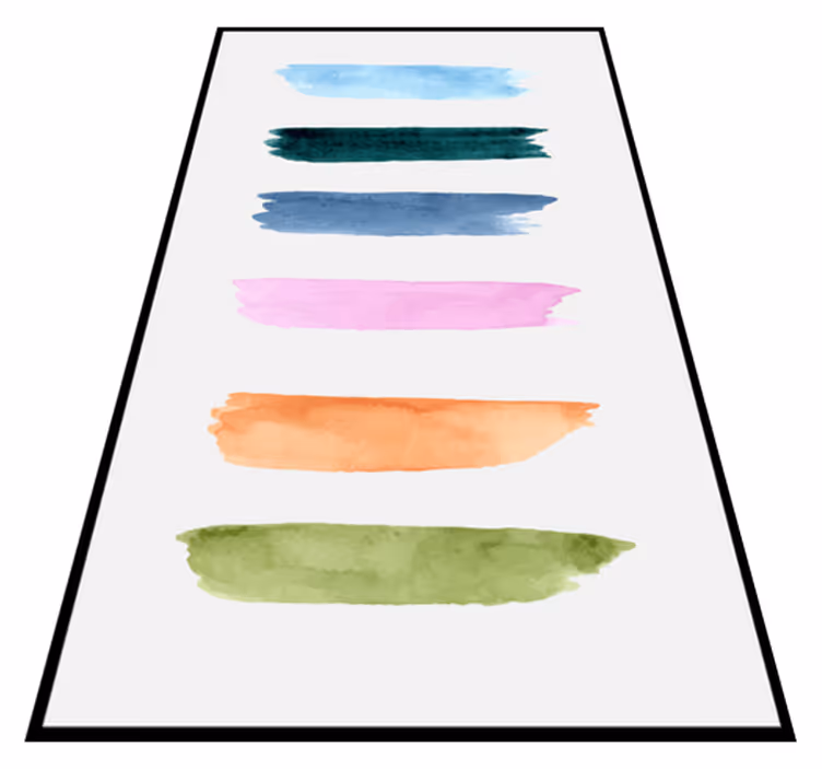 Tapis vinyle moderne Coup de pinceau de couleurs - TenStickers