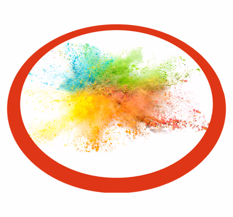 Tapis vinyle chambre effet d'explosion coloré - TenStickers