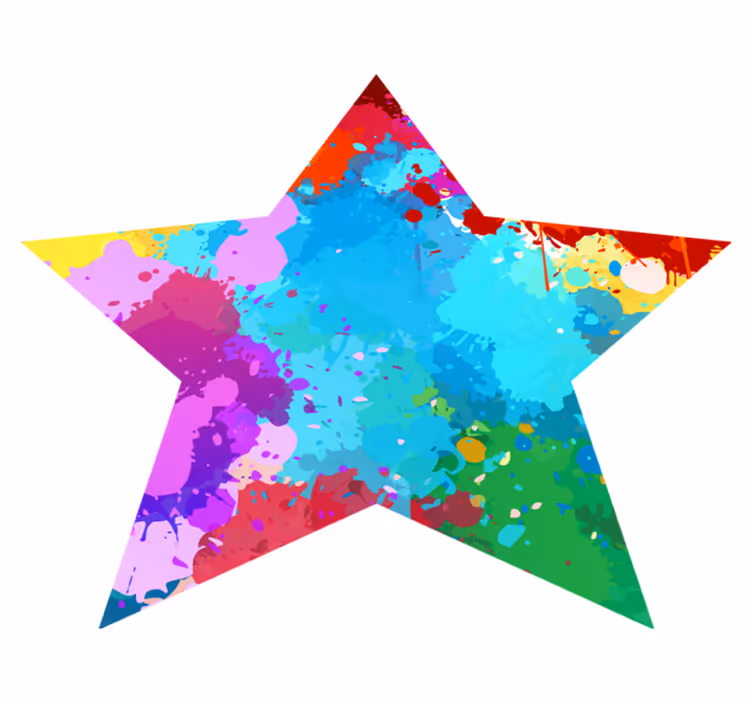 tapis vinyle chambre Fête des couleurs splash - TenStickers
