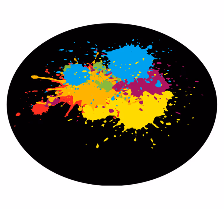 tapis vinyle salon Explosion artistique - TenStickers