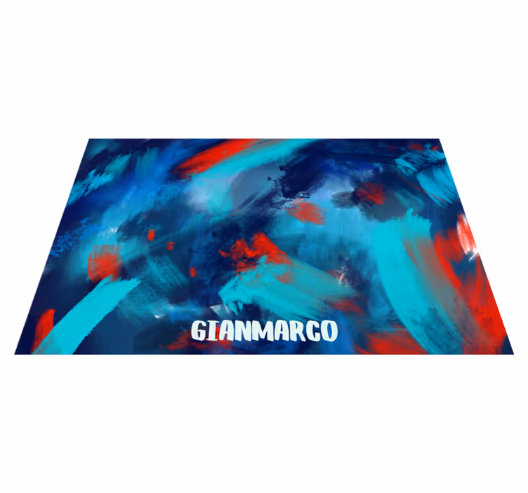 Tapis vinyle personnalisé Éclat de couleurs abstrait - TenStickers