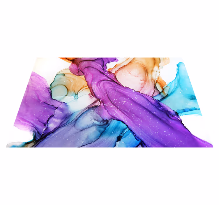 Tapis vinyle salle de bain tourbillons fluides abstraits - TenStickers