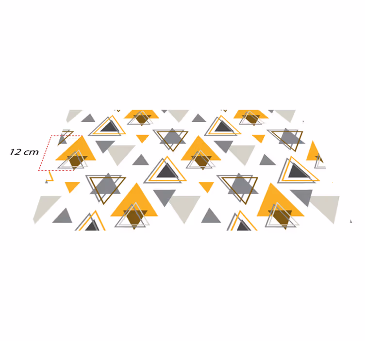 Tapis vinyle geometrique vinyle de triangles pantone - TenStickers