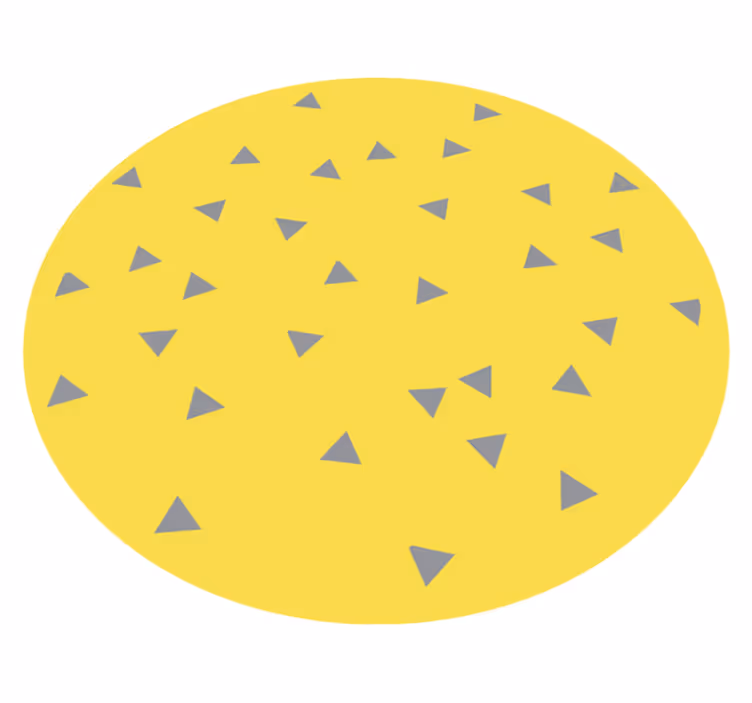 Tapis vinyle geometrique Cercle avec des triangles - TenStickers