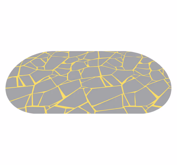 Tapis vinyle salle de bain structure grise fissurée - TenStickers