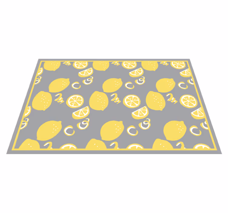 tapis vinyle cuisine Citrons pantone - TenStickers